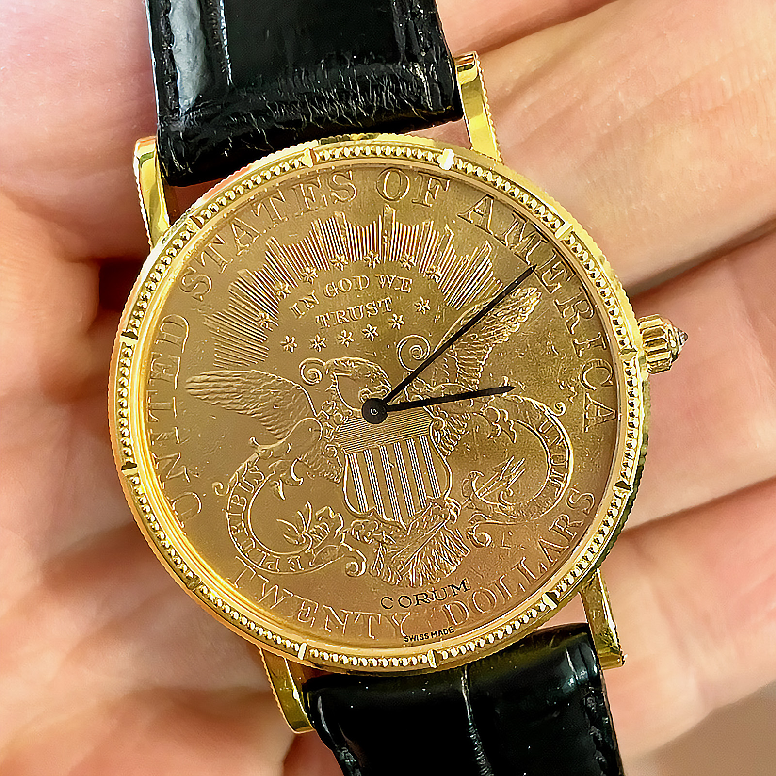 Corum Coin Watch 20$ Twenty Dollar Double Eagle Year 1990