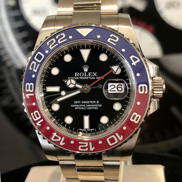 Rolex GMT-Master II Ref. 116719BLRO Pepsi White Gold Full Set 2016